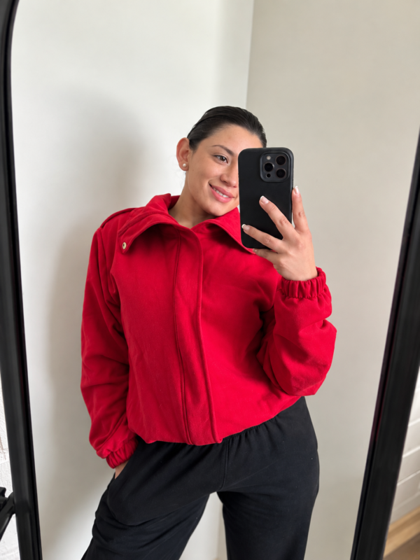 CAZADORA NIZA ROJO | POLERON MUJER | NIZA CHILE