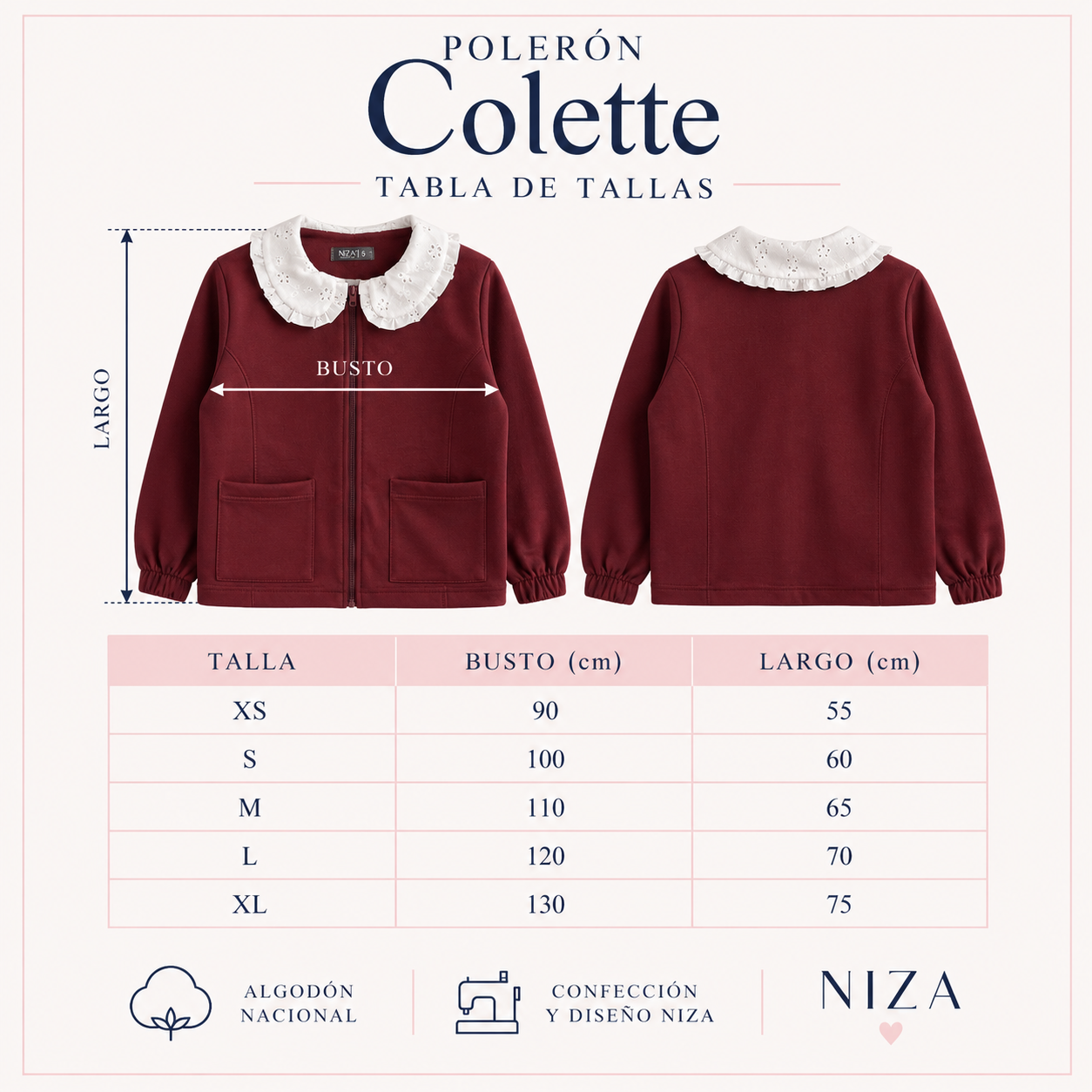 Tabla de Tallas Polerón Colette